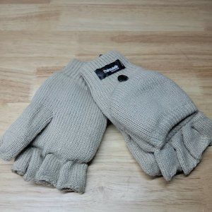 Ragg Wool 3M Thinsulate Insulated Gloves Mittens Men’s Size L 40 Gram Fingerless